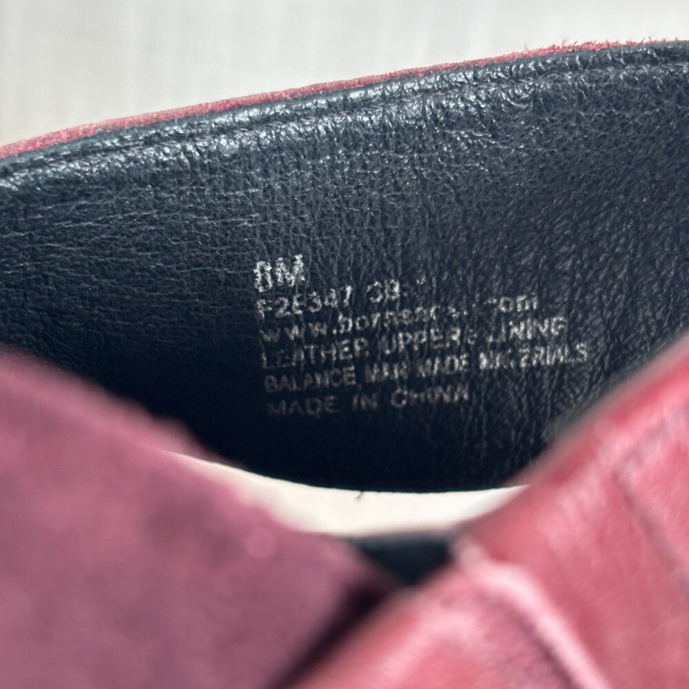 Born Women's 8M Burgundy Leather Mary Janes Pumps Heels - Picture 7 of 9